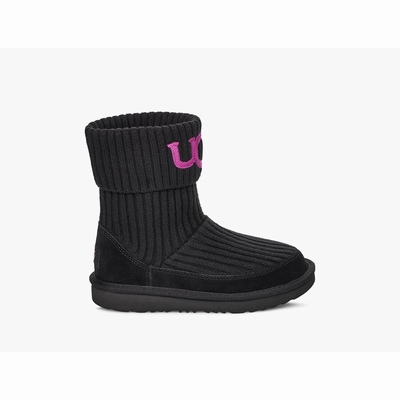 Botas UGG Knit Criança Pretas | PT-JRSPL